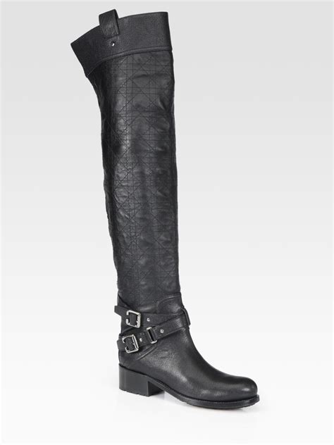 dior over the knee motorcycle boot|Dior Galliano Harness Over the Knee Black Suede Moto Biker .